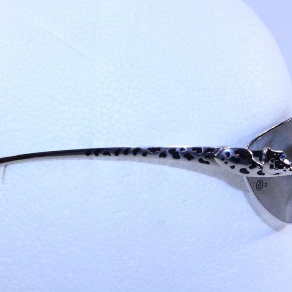 Limited Edition CARTIER Panther Sunglasses, Black with Blue Sapphire - Picture 3 of 8